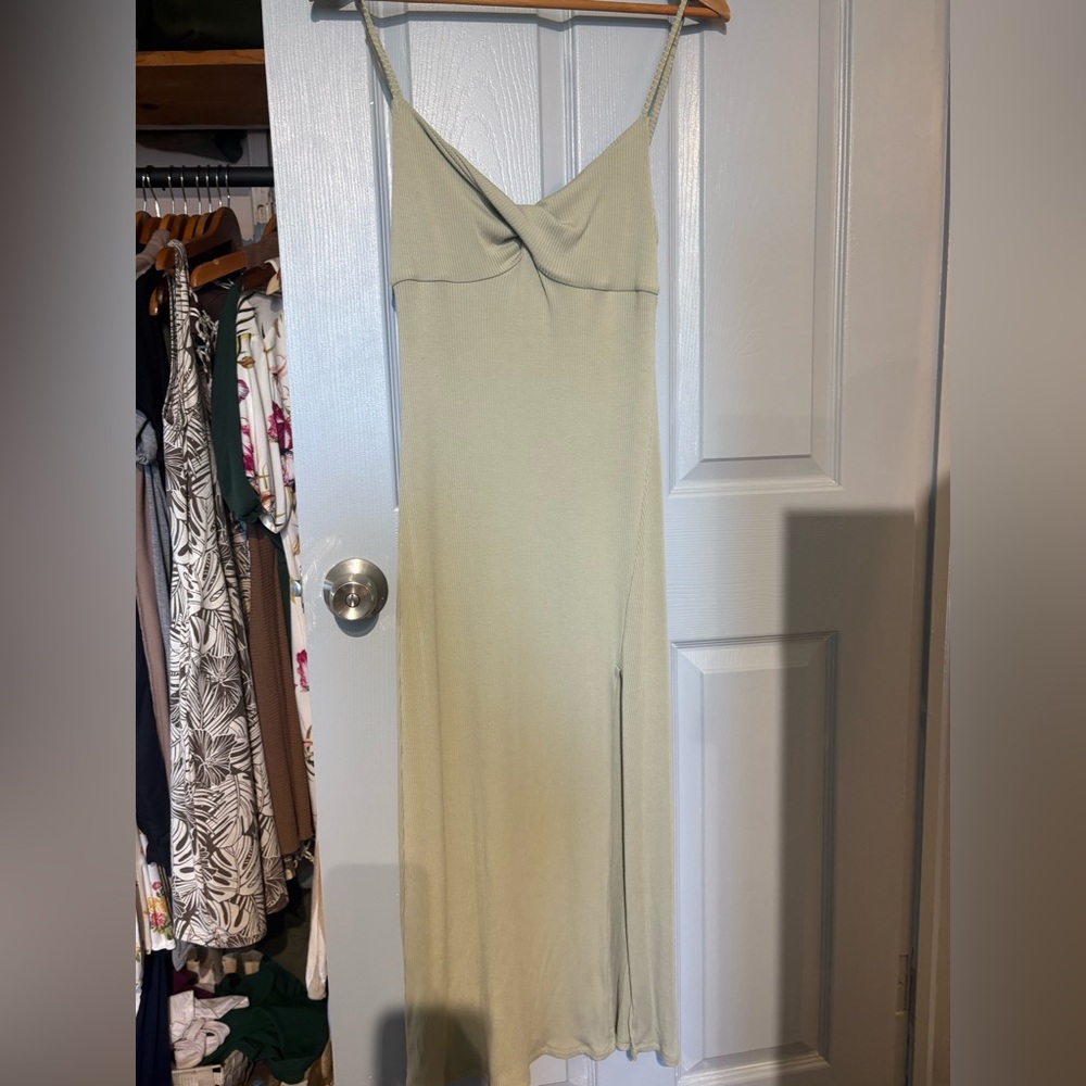 Aritzia Light Green Maxi Dress